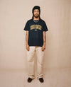 Good Omens Arched Organic Tee - Navy Flaash Apparel 