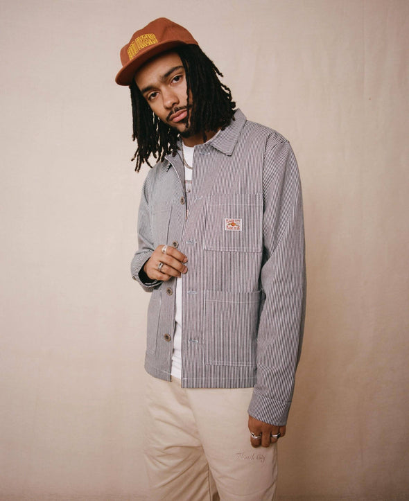 Hickory Stripe Work Jacket - PRESALE Flaash Apparel 