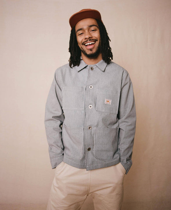 Hickory Stripe Work Jacket - PRESALE Flaash Apparel 