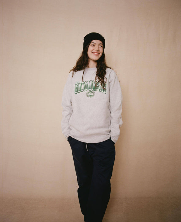 Good Omens Arched Sweatshirt - Grey Flaash Apparel 