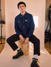 Denim Worker Jacket - Navy flaash apparel1 