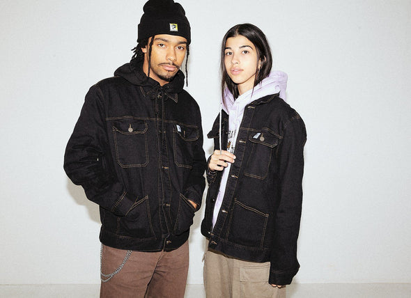 Denim Worker Jacket - Black flaash apparel1 
