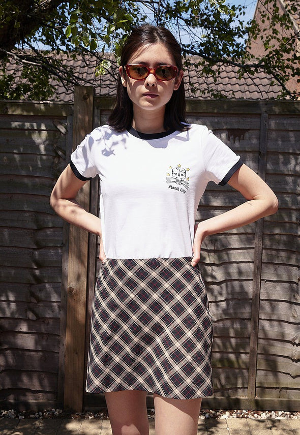Ladies Skull & Bones Ringer Tee Flaash Apparel 