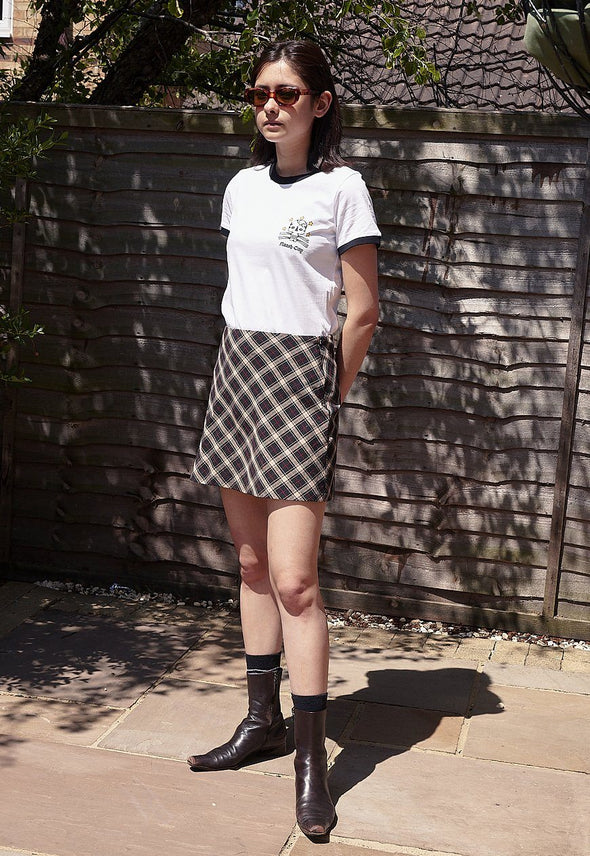 Ladies Skull & Bones Ringer Tee Flaash Apparel 