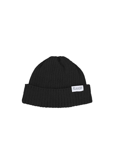 Fisherman Merino Wool Black Beanie Flaash Apparel 