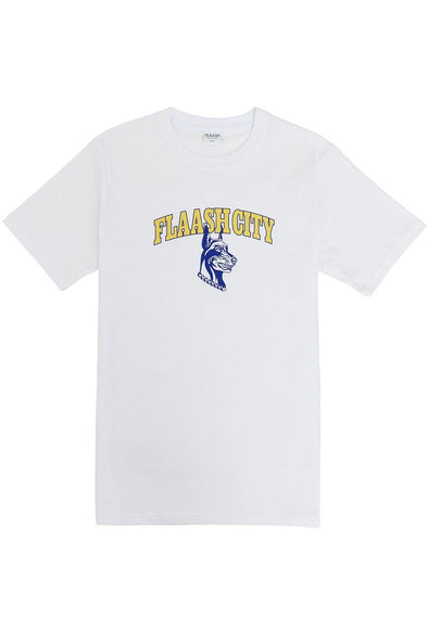 Team Doberman Organic White Tee Flaash Apparel 