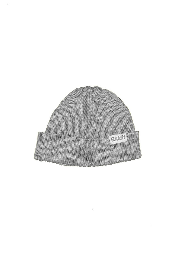 Fisherman Merino Wool Grey Beanie Flaash Apparel 