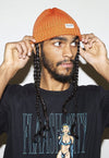 Fisherman Merino Wool Orange Beanie Flaash Apparel 