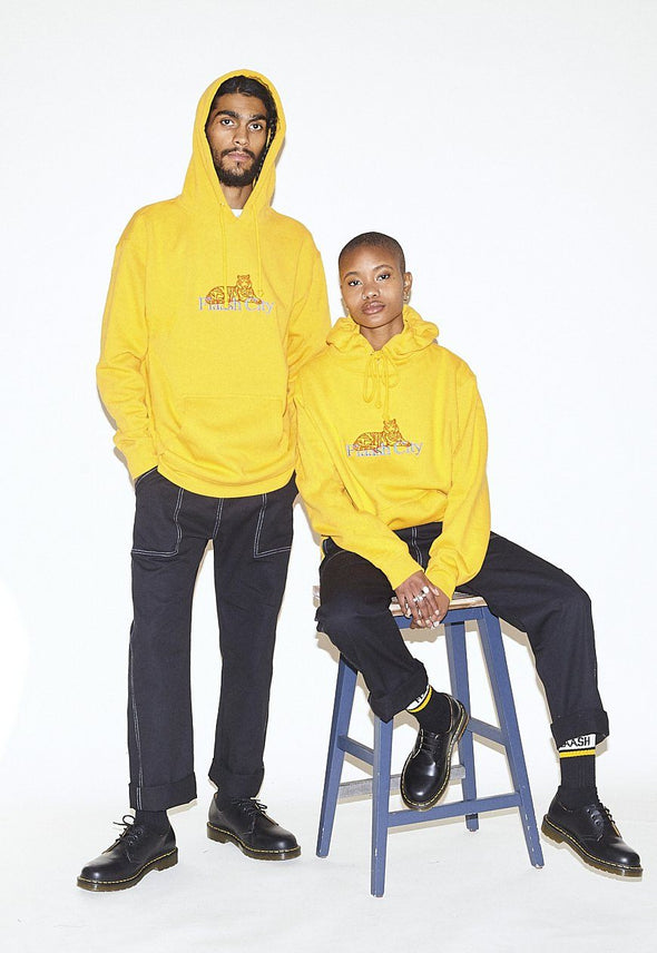 Tiger Corp Embroidered Gold Hoodie Flaash Apparel 