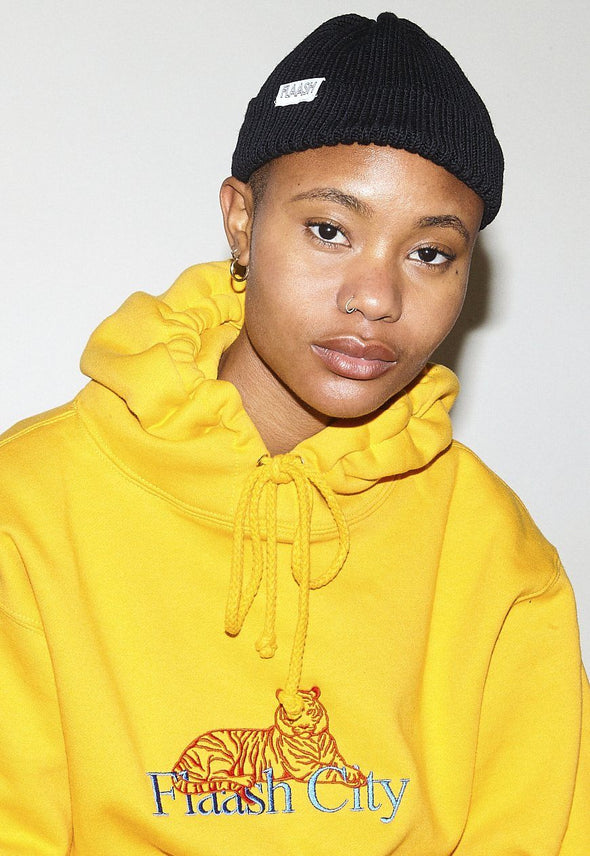 Tiger Corp Embroidered Gold Hoodie Flaash Apparel 