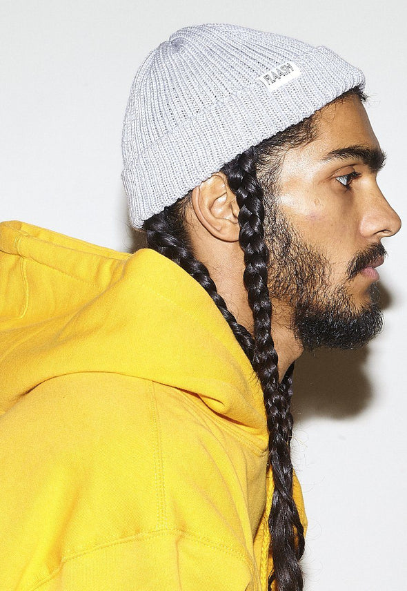 Fisherman Merino Wool Grey Beanie Flaash Apparel 