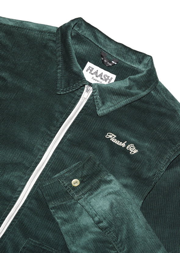 Leroy Corduroy Zip Jacket - Bottle Flaash Apparel 