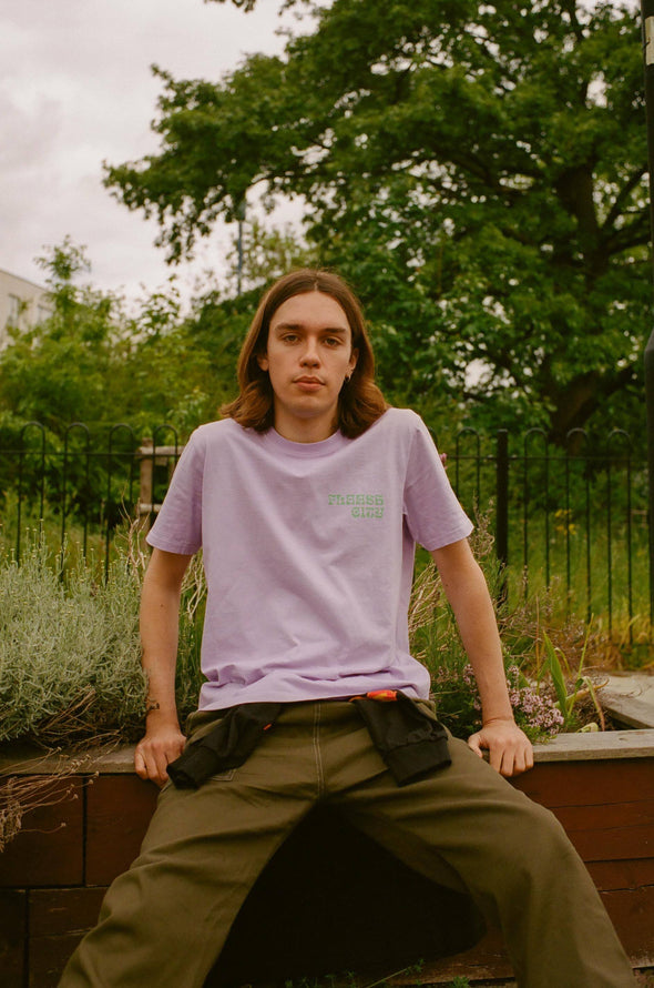 Redrey Skull Organic Tee - Lilac Dye Flaash Apparel 