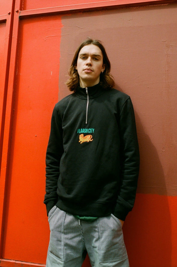 The Tigers Organic 1/4 Zip Sweatshirt flaash apparel1 