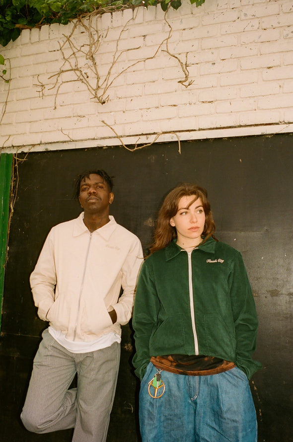 Leroy Corduroy Zip Jacket - Cream Flaash Apparel 
