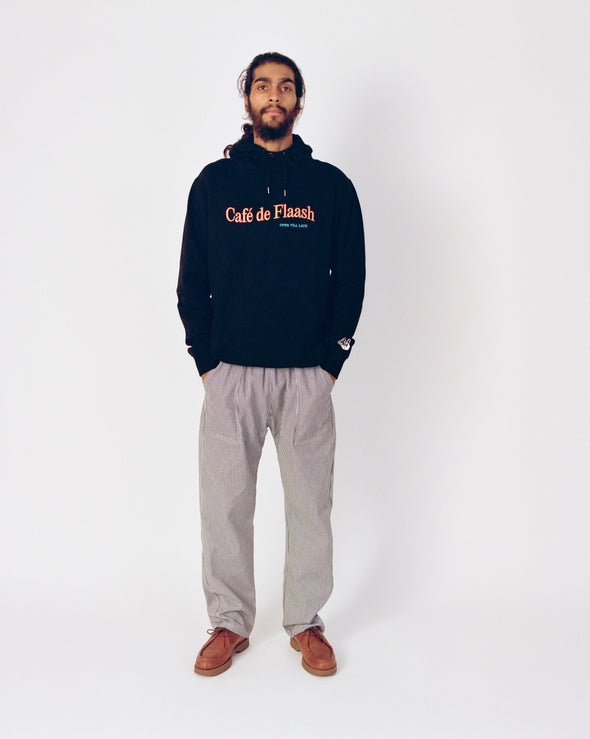 Cafe de Flaash Organic Hoodie - Black Flaash Apparel 