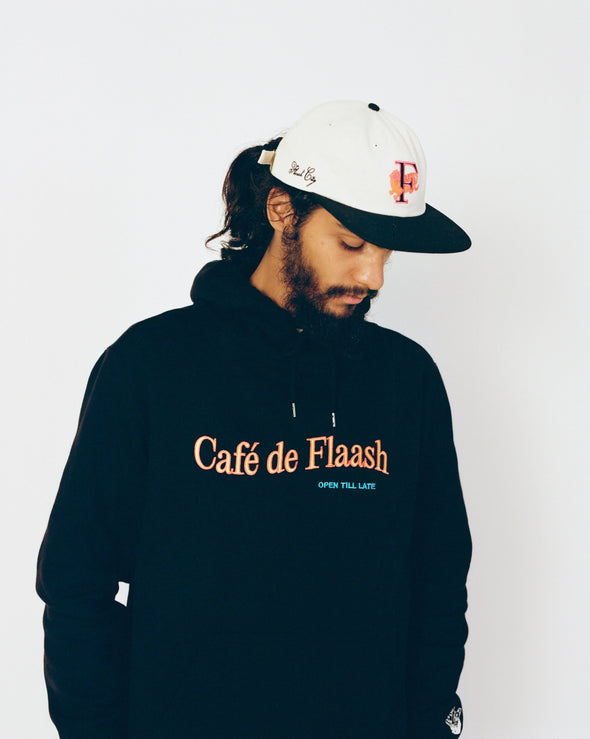 Cafe de Flaash Organic Hoodie - Black Flaash Apparel 