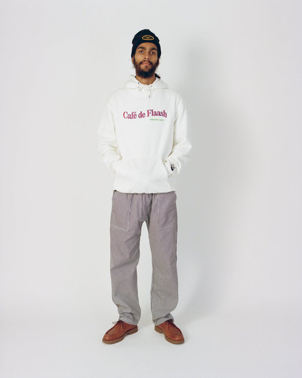 Cafe de Flaash Organic Hoodie - Off White Flaash Apparel 