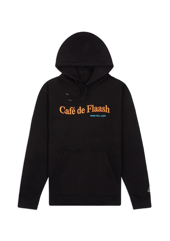 Cafe de Flaash Organic Hoodie - Black Flaash Apparel 