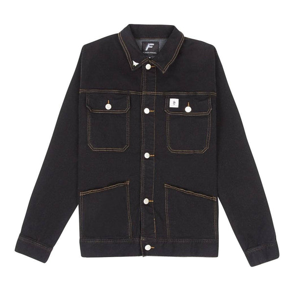 Denim Worker Jacket - Black flaash apparel1 