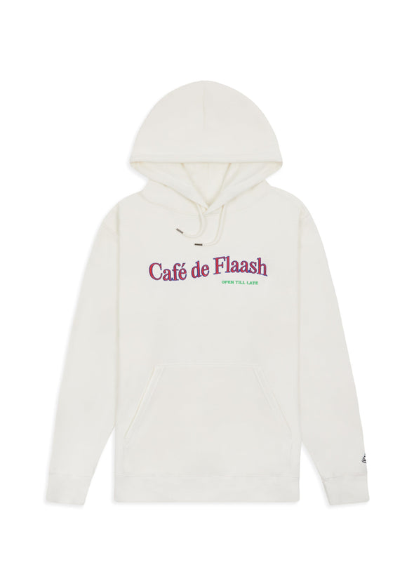 Cafe de Flaash Organic Hoodie - Off White Flaash Apparel 
