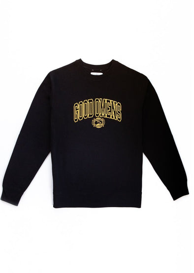 Good Omens Arched Sweatshirt - Black Flaash Apparel 